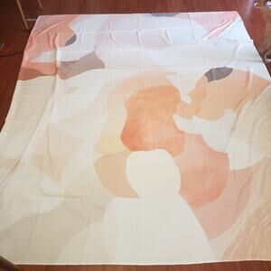 Fabric Panel Abstract Wall Hanging Art 68 x 82 "Creme Hues" New